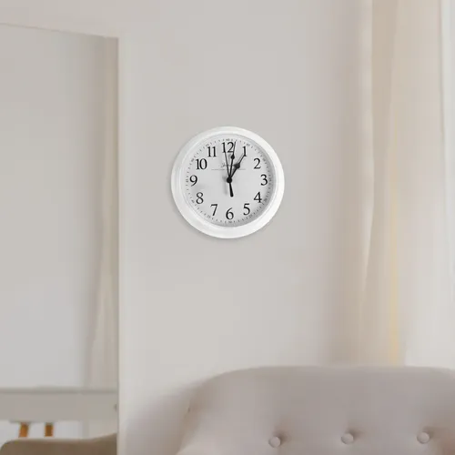 Mute Large White Wall Clock Plastic Office Bedroom Decor
