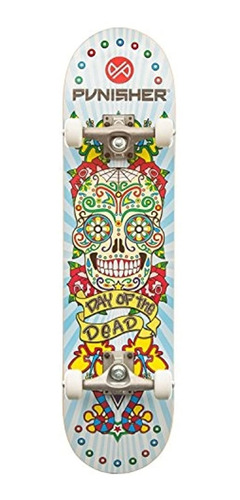 Punisher Skateboards Day Of The Dead - Patín (31,5 Pulgadas,