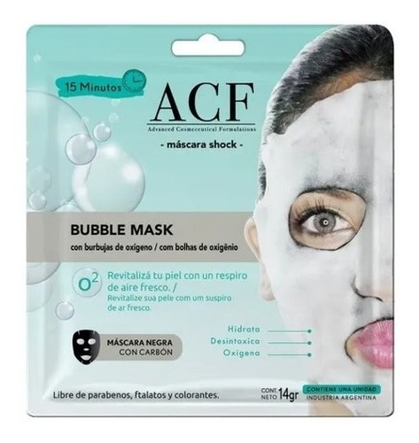 Mascara Facial Revitalizante Bubble Mask Acf