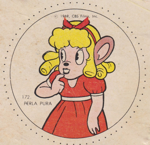 1969 Historieta Super Raton Perla Pura Figurita Nº172 Novaro