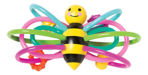 Manhattan Toy Zoo Animal Winkel Bee - Sonajero Multicolor Y