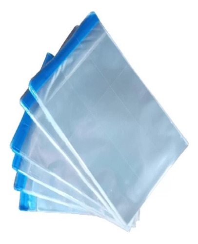 100x Saco Adesivado Plástico Transparente C/ Aba 15x25