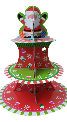 Molde Antiadherente Cupcake Capsulas Y Stand Navideño