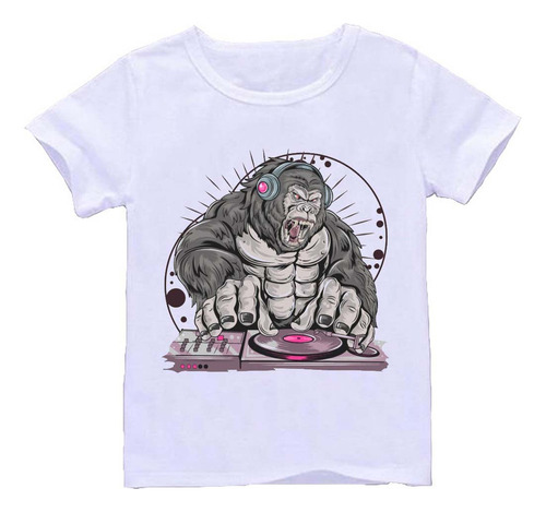 Remera Blanca Adultos King Kong R89