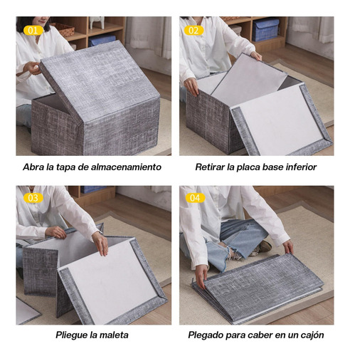 Cajas De Almacenamiento Plegables, Juego De 3 Caja