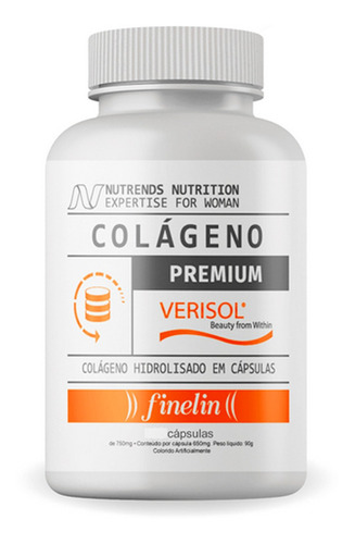 Colageno Verisol Premium 60cps Rejuvenescimento Nutrends Sabor Sem sabor