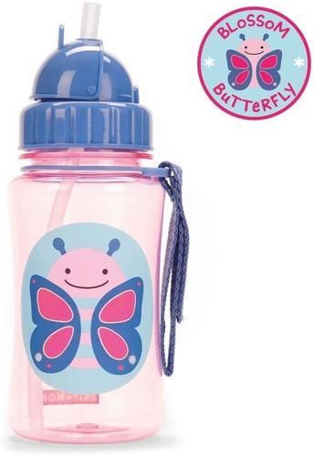 Imagem 2 de 2 de Garrafinha Squeeze Garrafa Com Canudo Zoo Borboleta Skip Hop
