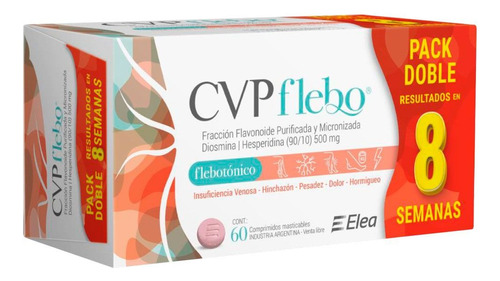 Cvp Flebo Pack Doble X 60 Comprimidos Sabor Frutilla