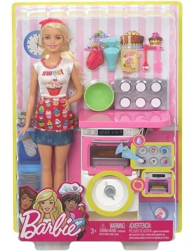 Barbie Chef De Pastelitos Set De Juego Mattel 