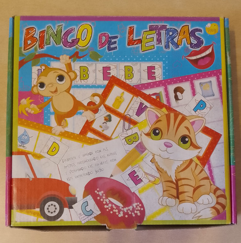 Bingo De Letras Juego De Mesa Yuyu Infantil 