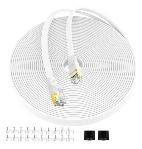 Cable Ethernet Cat6 100 Pie Conector Rj45 Carcasa Dorada Lan