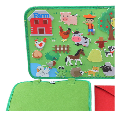 Juego De Tablero De Historia De Fieltro, Juguete Granja