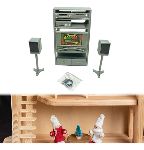 Juego De Altavoces En Miniatura Para Casa De Altura 16cm