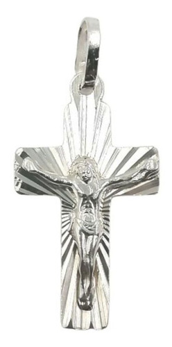 Dije Crucificado Con Cristo Labrado 2 Cm De Plata 925