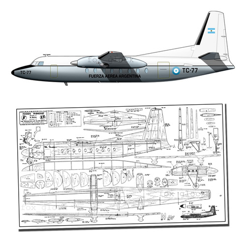 Plano Rc Fokker F27 Balsa