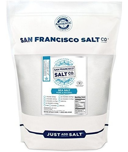 Océano Pacífico Gourmet Sea Salt - 5 Lbs. A Granel De Grano 