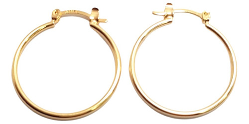 Aros Argolla Aritos Oro Laminado 18k Mujer Dorados Bellanel 