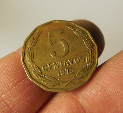 Moneda 5 Centavos. Chile, 1975.