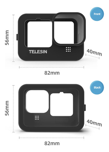 Funda De Silicona Suave Telesin Para Gopro 9 10 11 12 Lens C