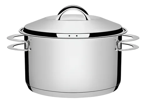 Panela Caçarola Tramontina Solar Funda Aço com Tampa 6,1l Cor Inox