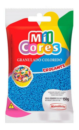 6 Sprinkles Granulado Lluvia / Palito 150g Azul