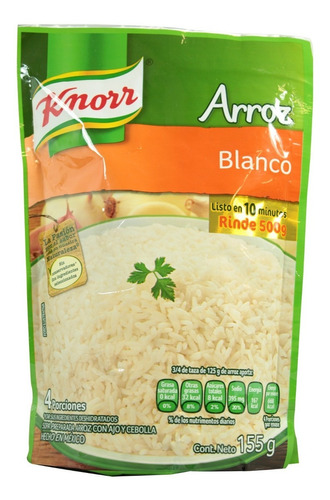 Arroz Blanco Knorr Instantáneo 155 Gr