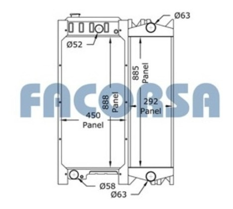 Imagen 3 de 4 de Radiador Grupo Electrógeno Perkins 1306 E87tag6 320hp
