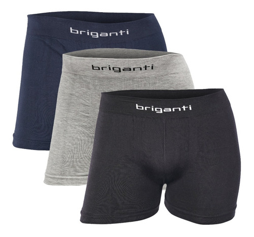 Imagen 1 de 10 de Pack X3 Boxer Hombre Algodon Briganti Calzoncillos Hxim09533