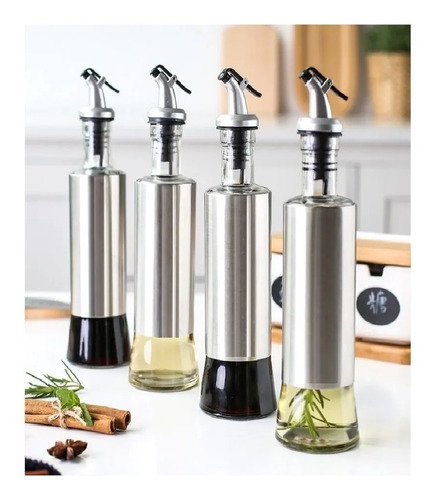 Set De 3pz Botella Antigoteo Para Aceite Vinagre De 320 Ml