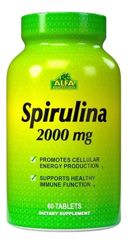 Spirulina 2000mg - Alfa Vitaminas - 60 Cápsulas