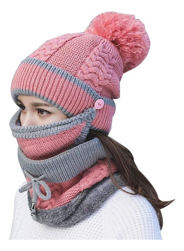 Juego De 3 Piezas De Moda Para Mujer, Gorro De Punto De Invi