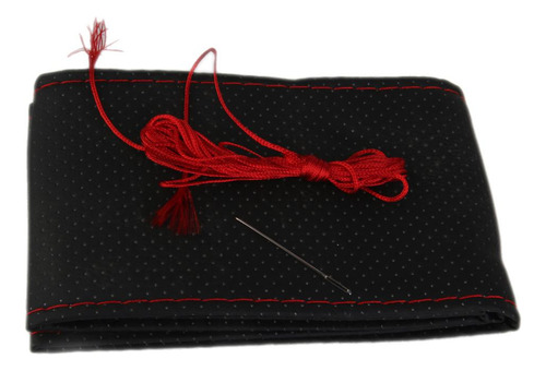 Cubierta Para El Volante Negro + Rojo