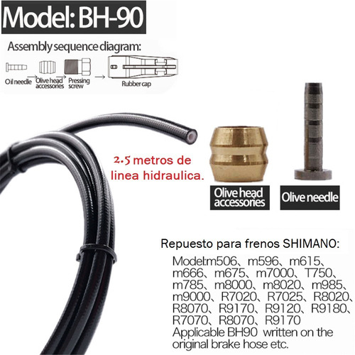 Kit Linea Hidráulica Para Shimano Bh59 & Bh90