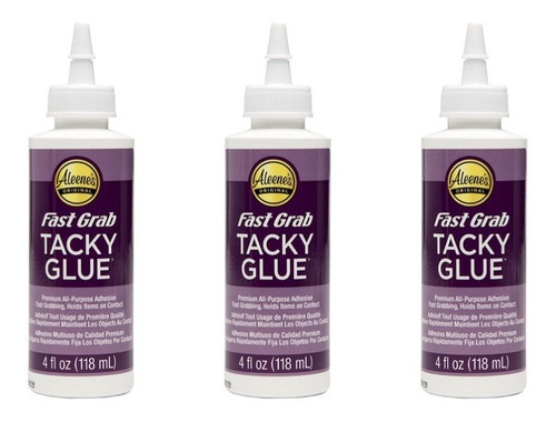 Kit 3x Pegamento Fijacion Rapida Tacky Glue Multiuso Premium