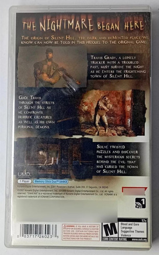 Silent Hill Origins Playstation Portable Psp Retromx (Usado)