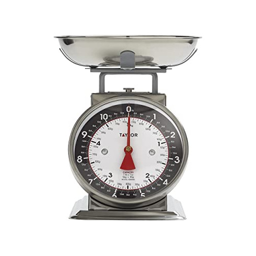Bascula Mecanica De Cocina Para Alimentos Color Plateado
