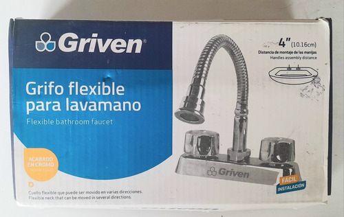 Llave P Lavamanos Con Grifo Flexible 4  Griven