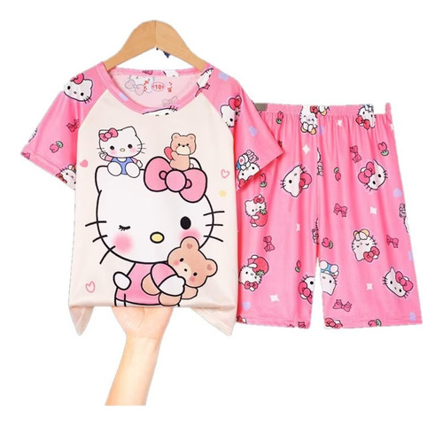 Set De Pijama Hello Kitty Thin Con Dibujos Animados Para Niñ