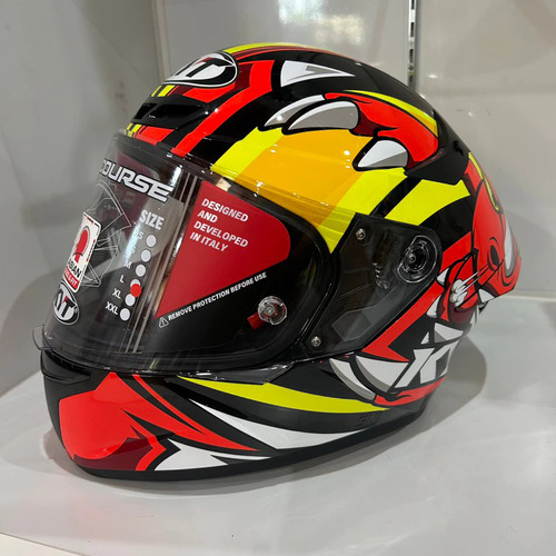 Capacete Kyt Tt-course Rhino C/ Spoiler Super Queimão