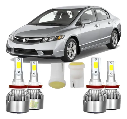 Lâmpada Super Led Civic G8 2006/2011 Farol Alto Baixo Branco