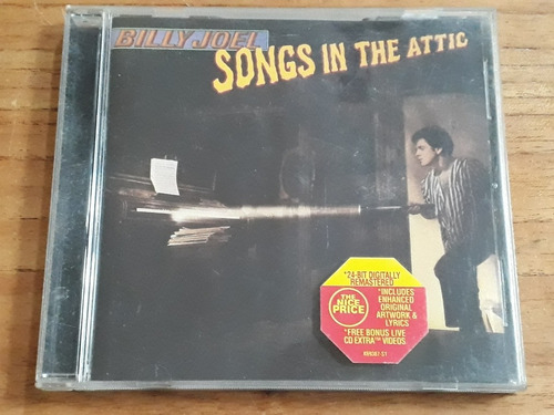 Billy Joel. Songs In The Attic. Remasterizado. Origen U.s.a 