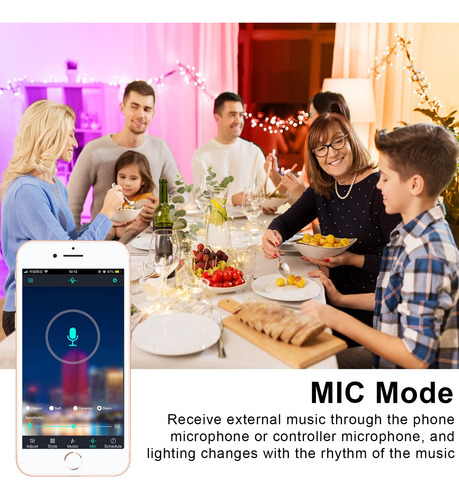 Luces De Tiras Led 100 Pies, Luces De Luz Inteligentes Con B