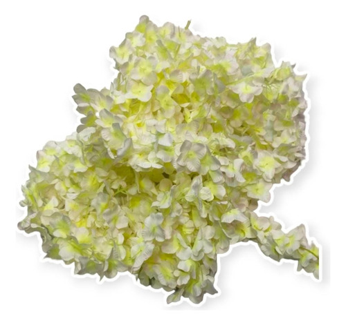 Enredadera Artificial Flor Blanca Con Tono Verde Tallo Verde