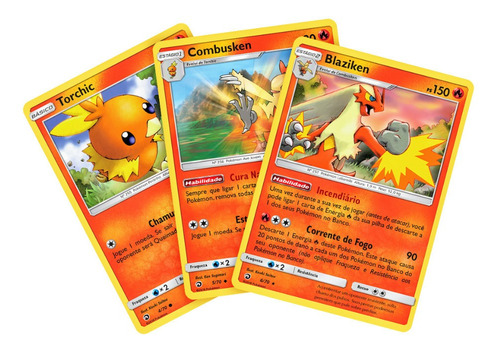 Kit Carta Pokémon Torchic Combusken Blaziken