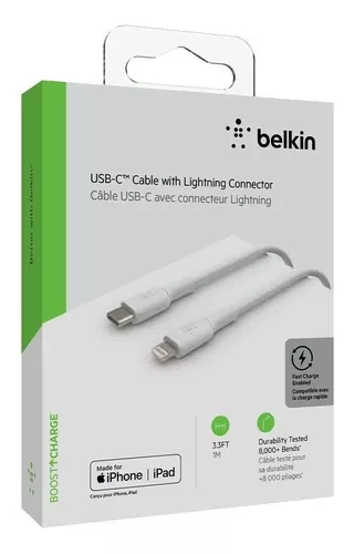 Cargador iPhone, iPad + Cargador Auto+cable Belkin