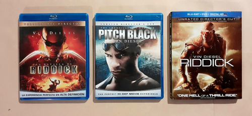 Eclipse Mortal + Batalla Riddick + Riddick Blu-ray Original