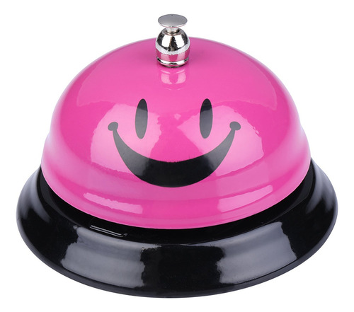 Timbre De Mesa Diseño De Cara Sonriente Color Rosa