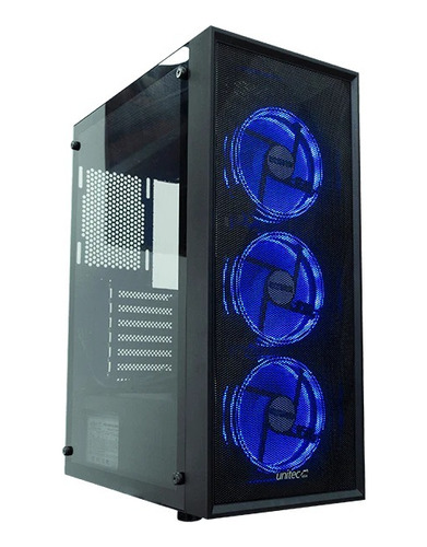 Torre Chasis Atx Gamer De 3 Ventiladores Rgb Vidrio Unitec