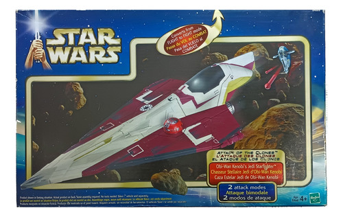 Star Wars Obi-wan's Jedi Starfighter Hasbro 3 3/4 Aotc 2013