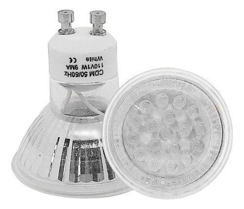 Lâmpada Dicroica Led Gu10 220v Branco Quente E Soquete Cor da luz Branco-quente